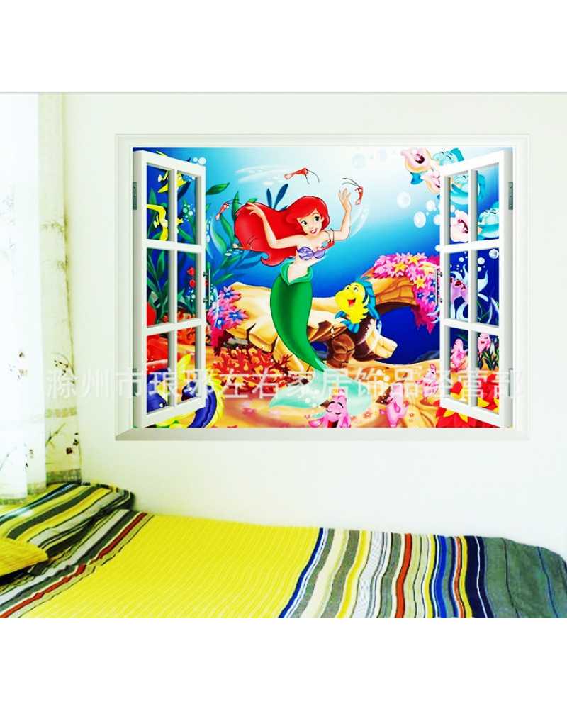 3D The Mermaid Princess Wall Stickers