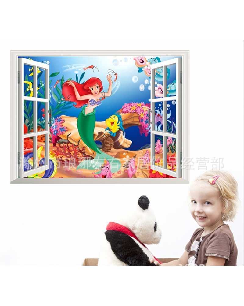 3D The Mermaid Princess Wall Stickers