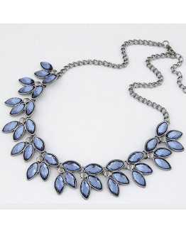 Vintage Blue Crystal Necklace