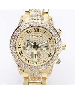 Trendy Quartz Crystal Women Wrist Watch