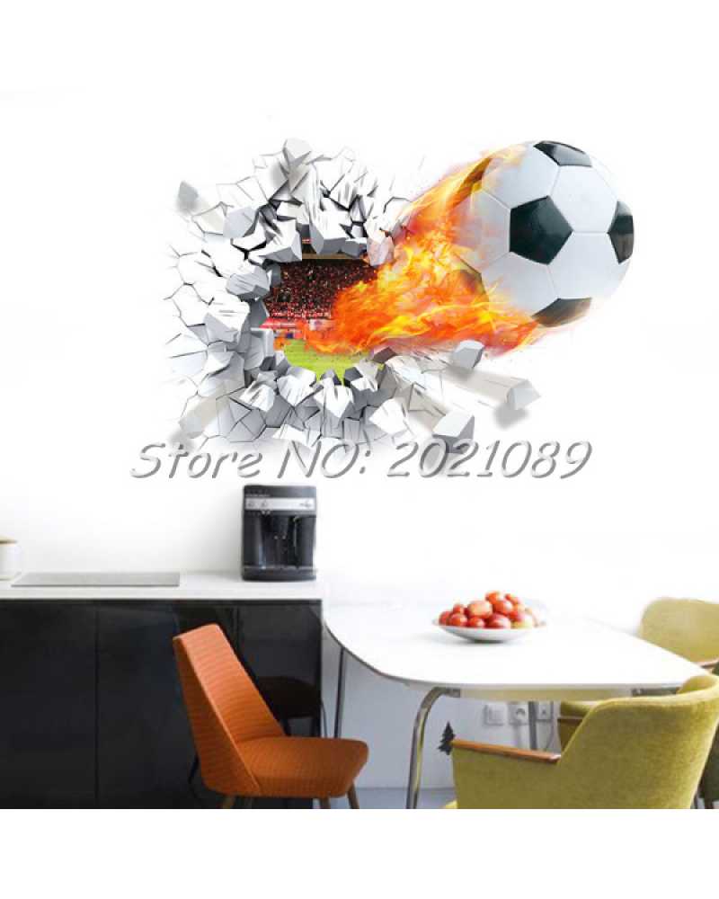 3D Soccer Wall Sticker