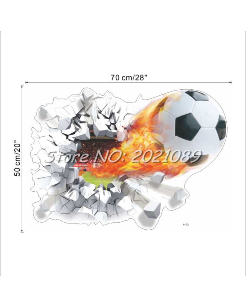 3D Soccer Wall Sticker