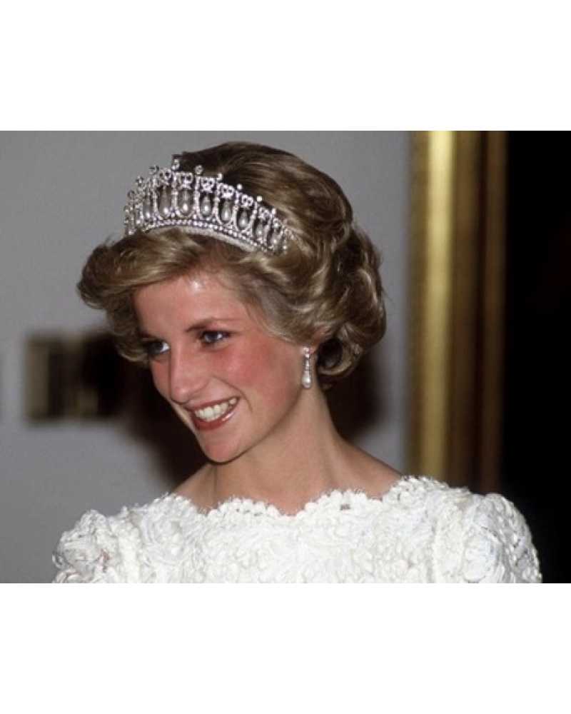 Princess Diana Pearl  Crystal Crown