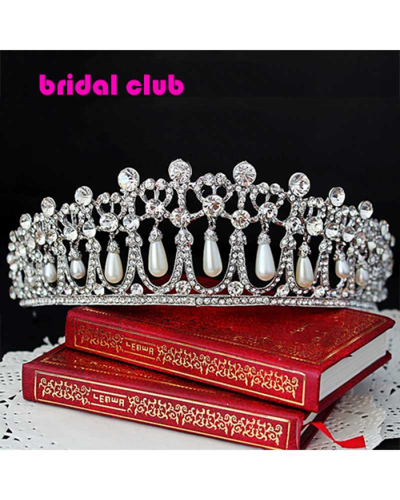 Princess Diana Pearl  Crystal Crown