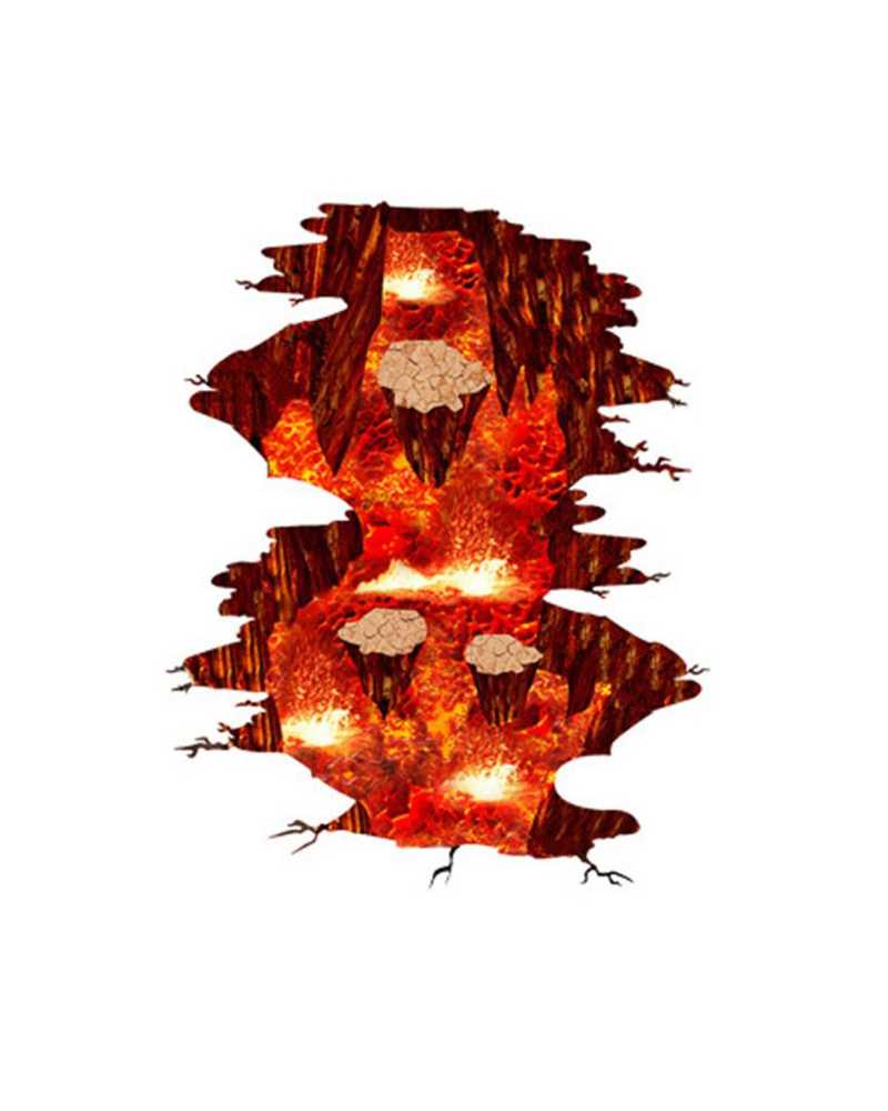 3D Magma Volcano Wall Stickers