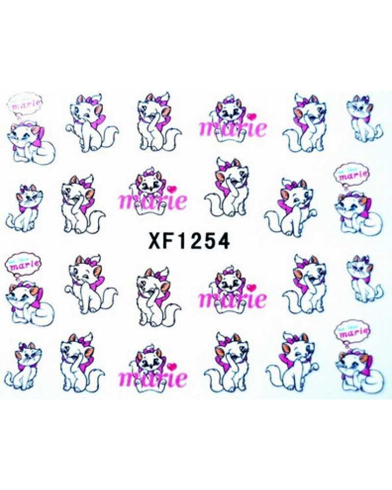 Beauty Cute Cat Bow Know Nail Stickers