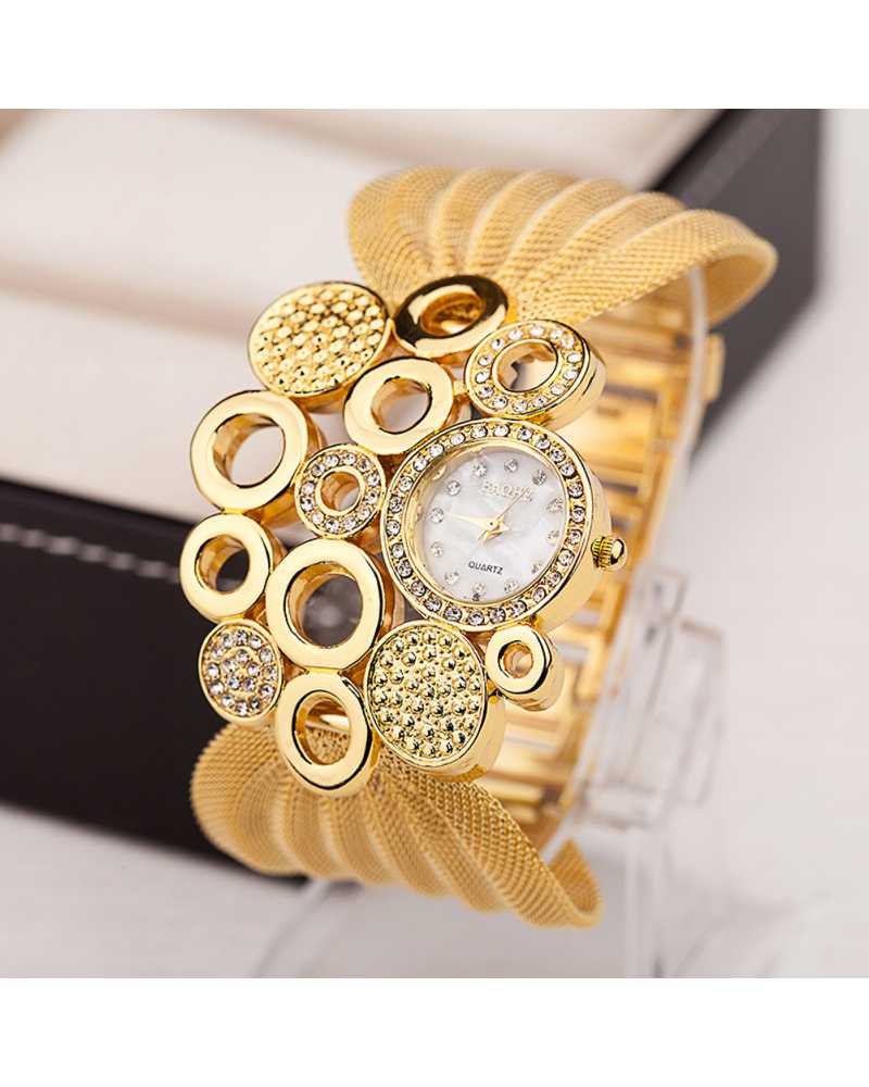 Multiple Hollow Women Cuff Watch