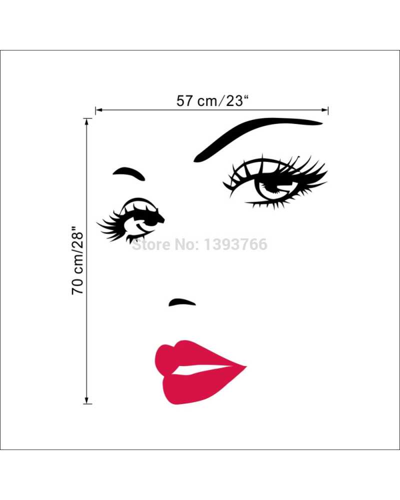 Woman Face Wall Sticker