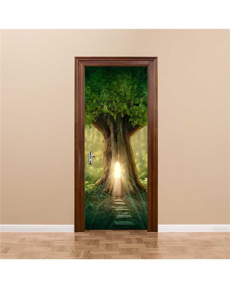 3D Tree Waterproof Door Stickers