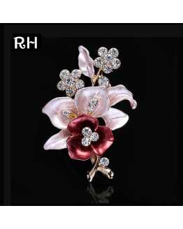 Bridal Crystal Flower Brooch