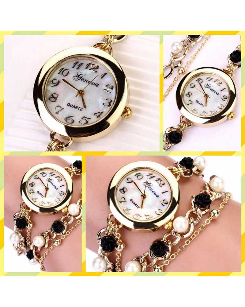 Black and White Women Spunky Watch