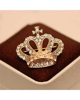 Crown Crystal Brooch