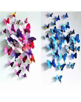 3D Colourful Butterfly Wall Stricker