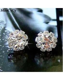 Hot Crystal Flower Lovely Earrings