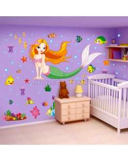 3D The Mermaid Princess2 Wall Stickers 