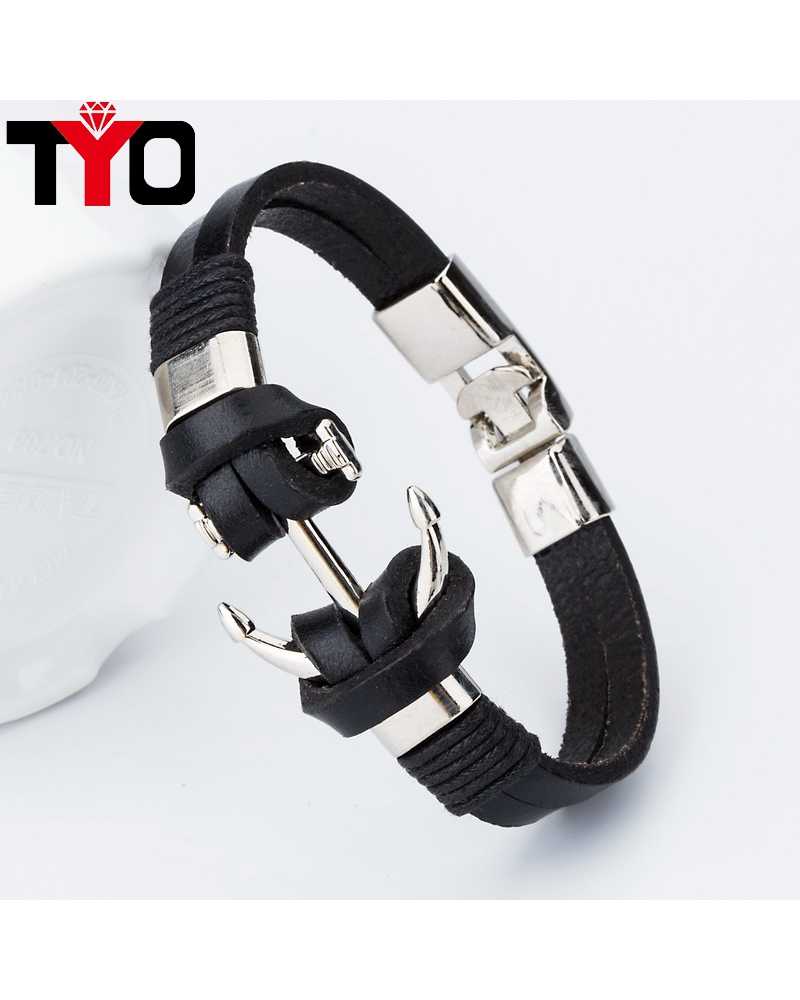 Anchor Leather Bracelets