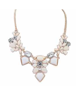 Cute Charm Gem White Necklace