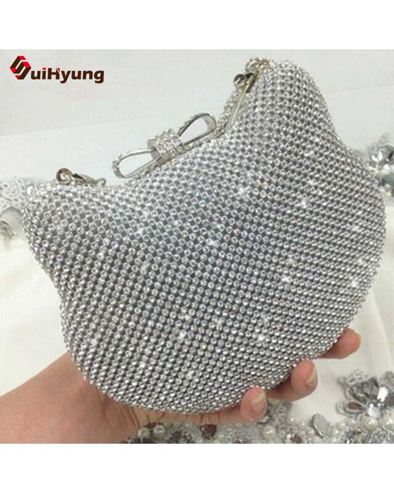 Hello Kitty Shining Crystal Women Clutches / Mini Bag