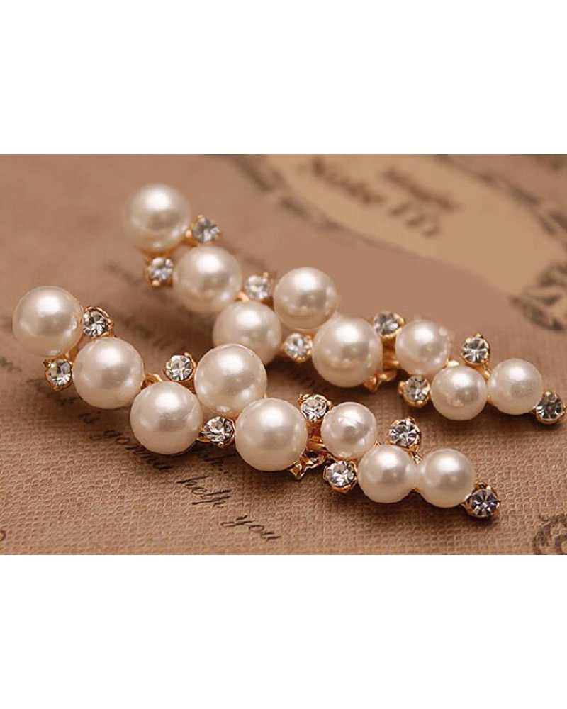 Hot Pearl and Crystal Exotic Earrings