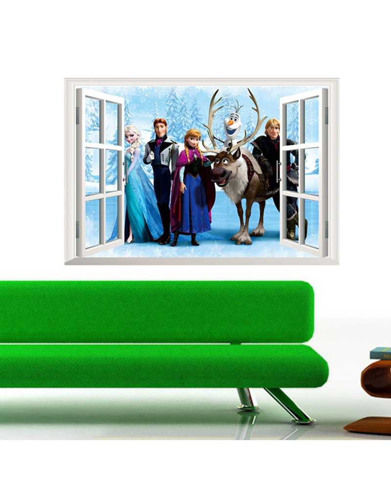 3D Frozen Theme Window Wall Stickers