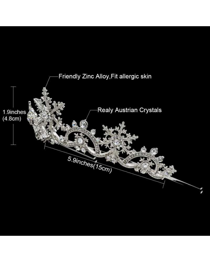 Austrian Crystal Snowflake Tiara / Crown