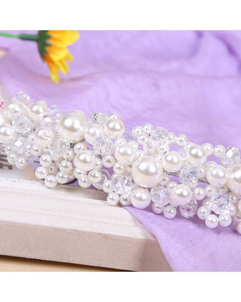 Crystal Pearl Handmade Tiaras Headband