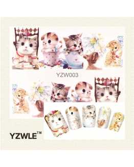 Multi Design Cat Nail Stickers