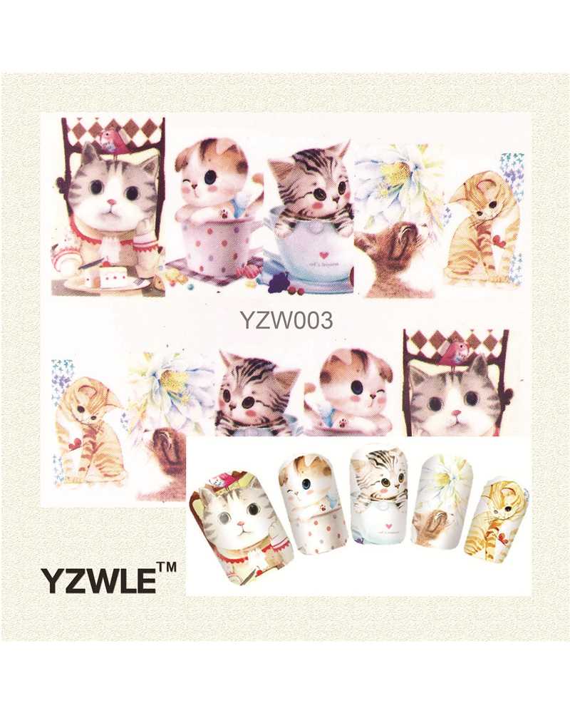 Multi Design Cat Nail Stickers