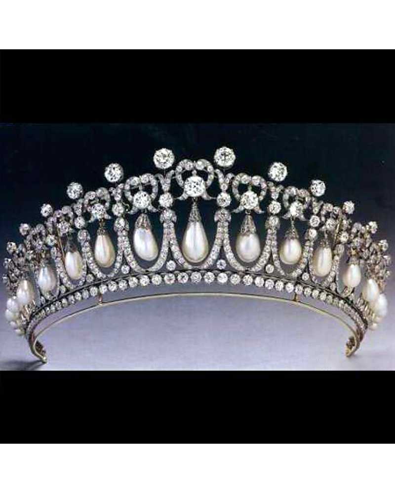 Princess Diana Pearl  Crystal Crown