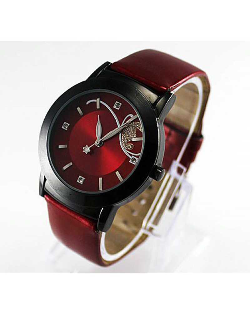 Hot Red Women Wrist Watch