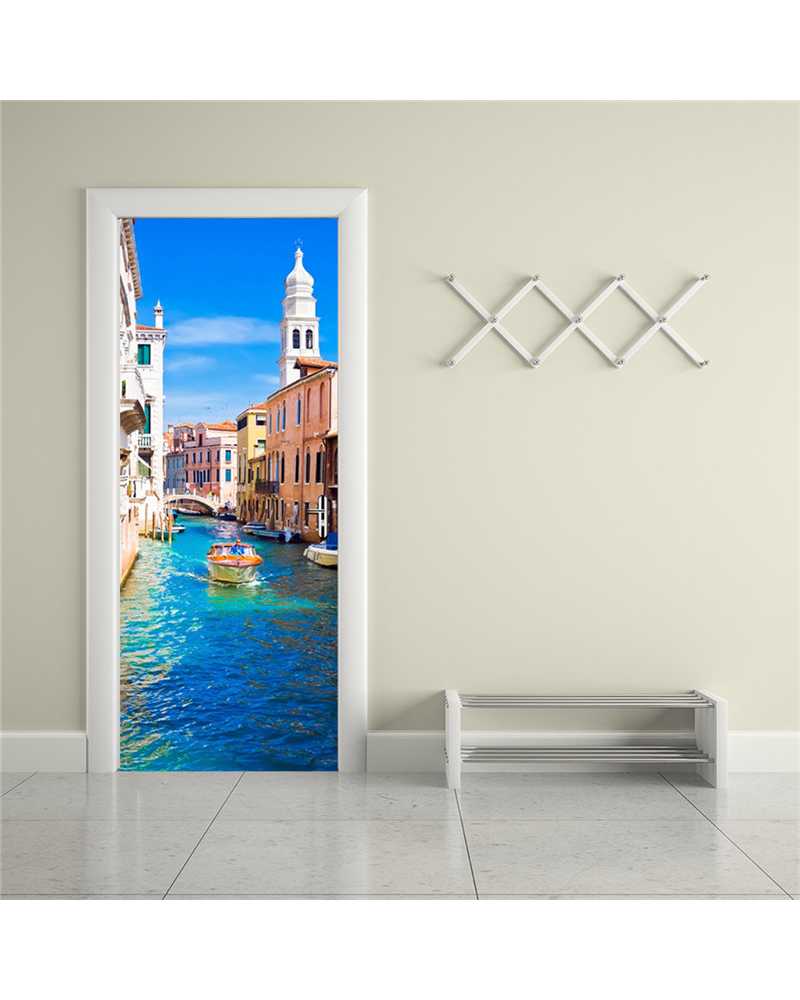 3D Beautiful Lake View Waterproof Door Stickers