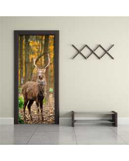 3D Wild Deer Waterproof Door Stickers