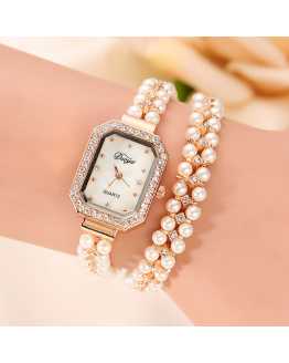 Pearl Quartz Women Wrist Watch