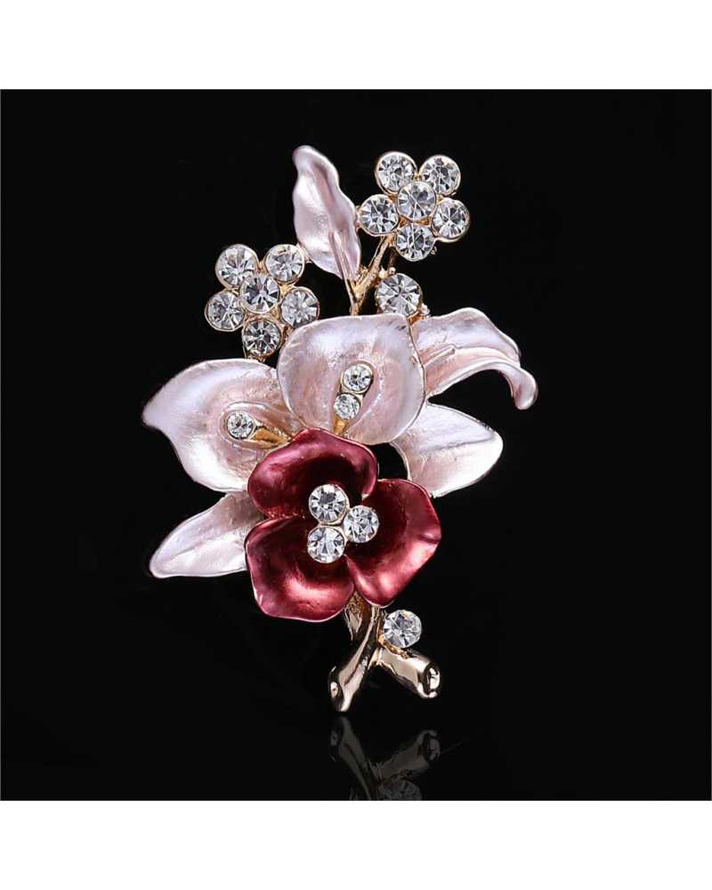 Bridal Crystal Flower Brooch