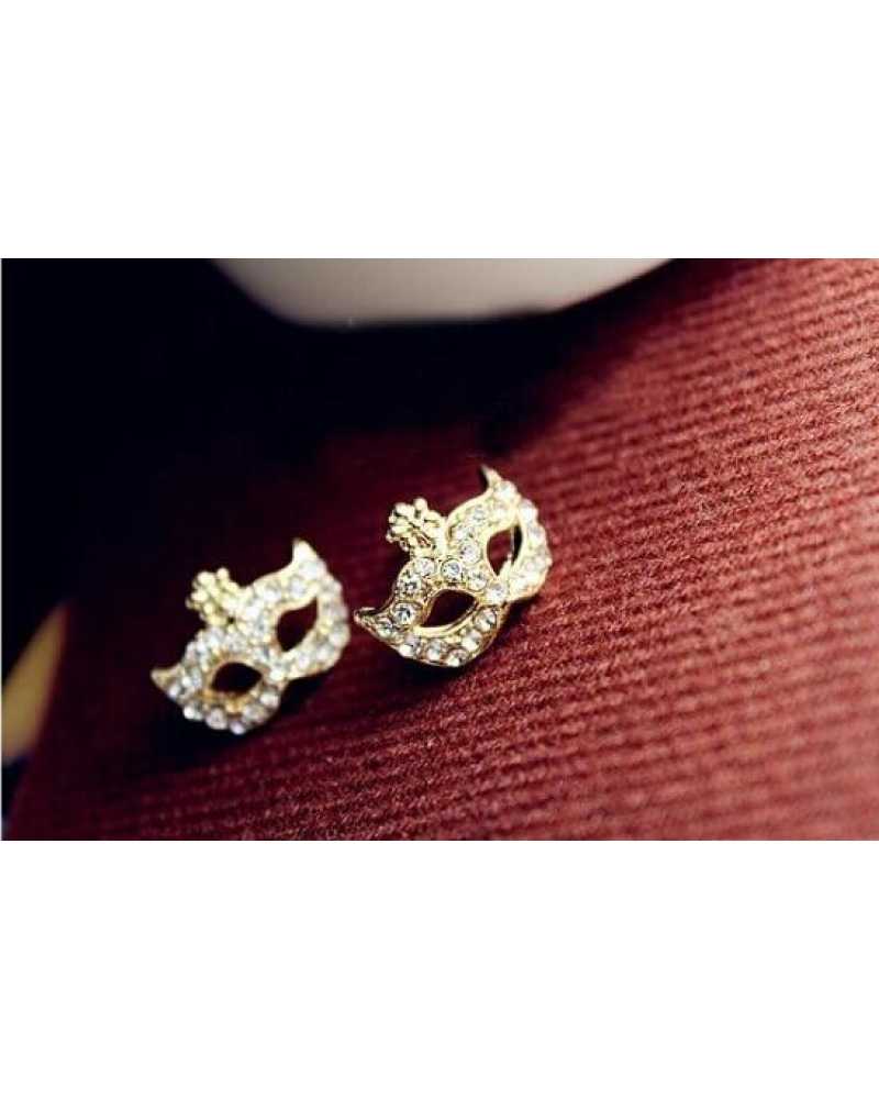 Mask Crystal Lovely Earrings