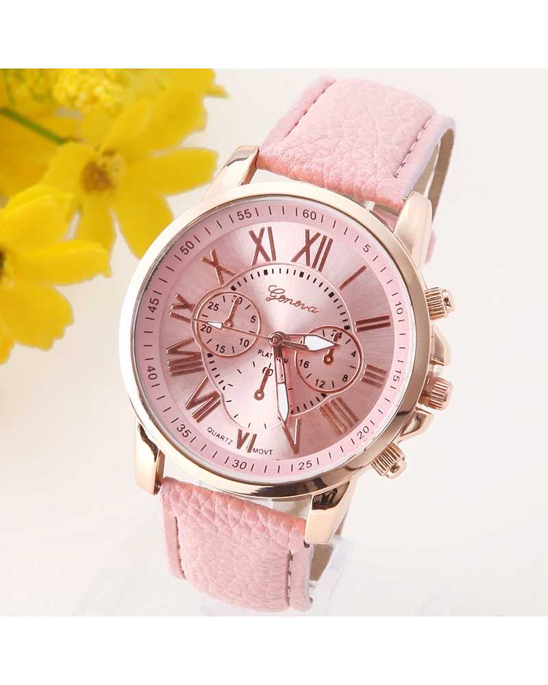 Classy PU Leather Women Watch