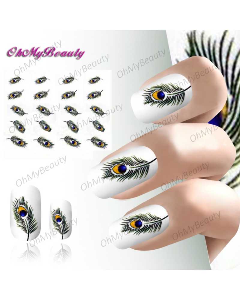 Beautiful Feather Nail Stickers