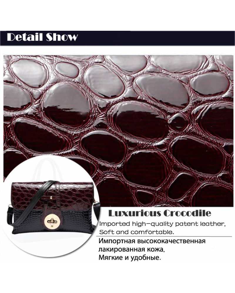 Crocodile Pattern Leather Women Mini / Cross Body Bag