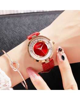 Stylish Leather Women Wrist Watch